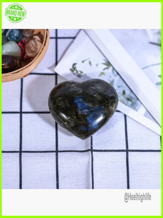 PU Leather Newsboy Hat & Labradorite Heart Bundle, One Size Fits Most main image 5
